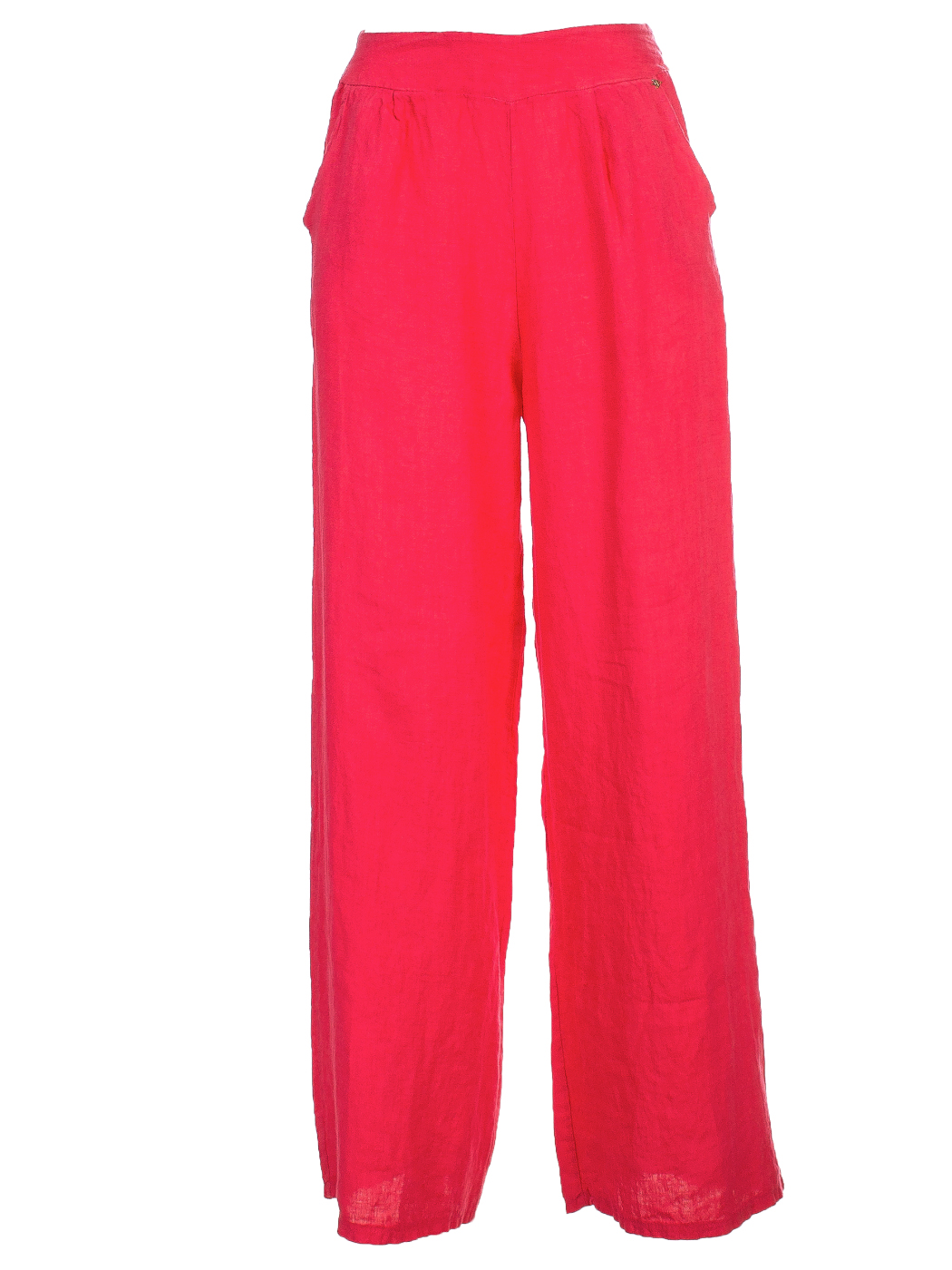 PANTALONE PALAZZO ELASTICO VITA, 3TG  - CORAL
